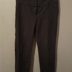 LOFT Black Textured Cropped Pants